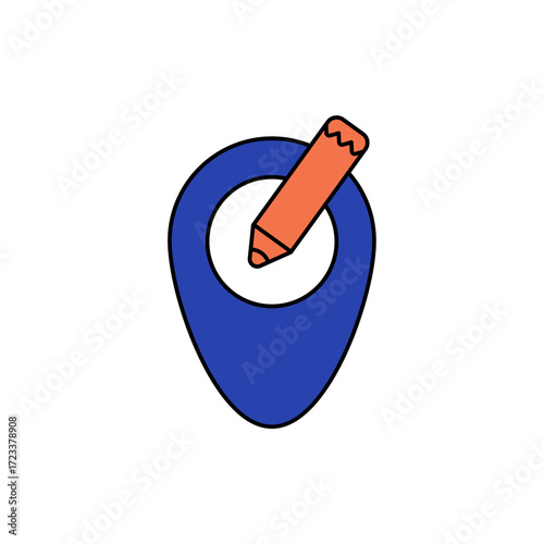 Detective icon outline editable stroke line drawing eps