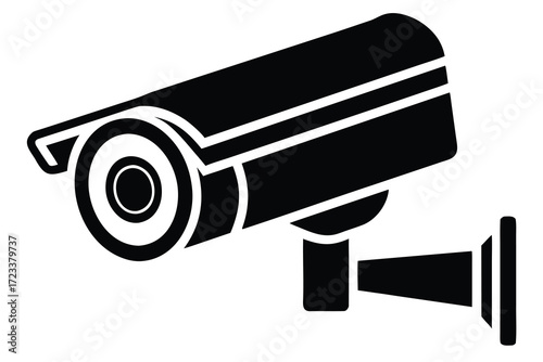 security camera icon silhouette vector illustration