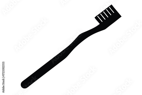 toothbrush icon silhouette vector illustration