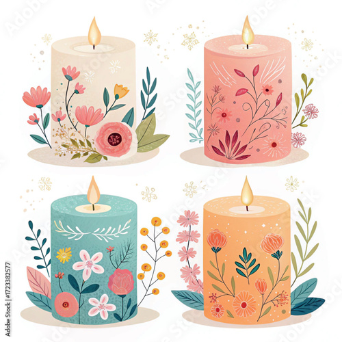 set of gorgeous candles