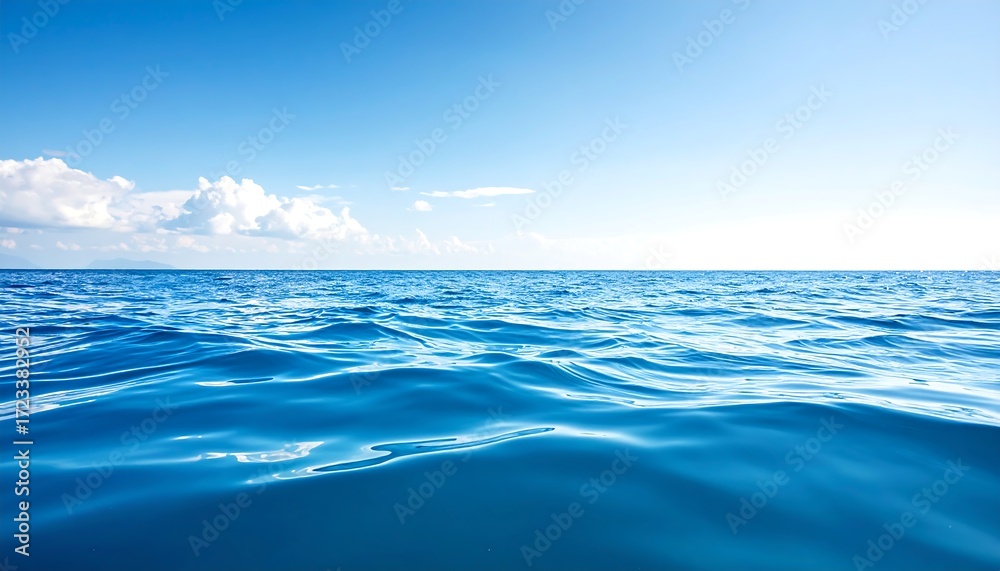 Obraz premium Wide expanse of calm blue ocean and sky