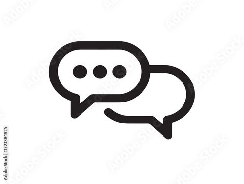 Attractive chat conversation illustration with simple modern design