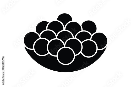 chickpeas icon silhouette vector illustration