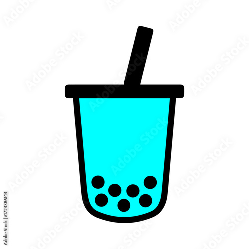 Refreshing Bubble Tea Illustration A ps