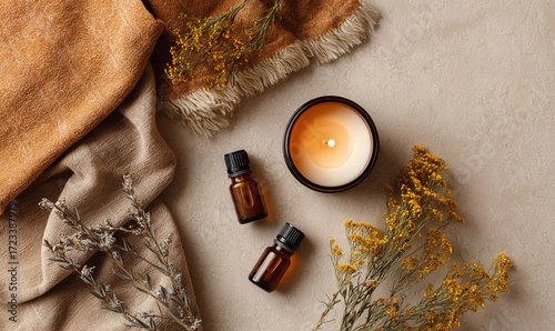 Warm Toned Relaxing Mood with Wellness Products