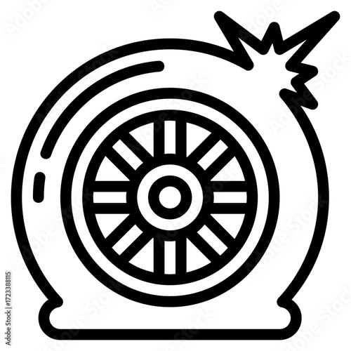 Flat Tire Icon