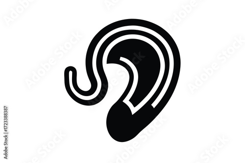 hearing aid icon silhouette vector illustration