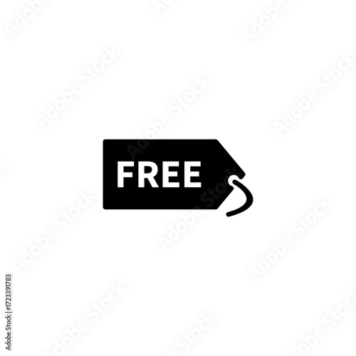 Price tag icon or free tag