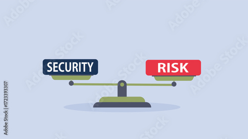 security and risk on the balance scale
