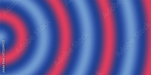 Concentric Circles of Red and Blue Radiating Outward From a Central Point.
