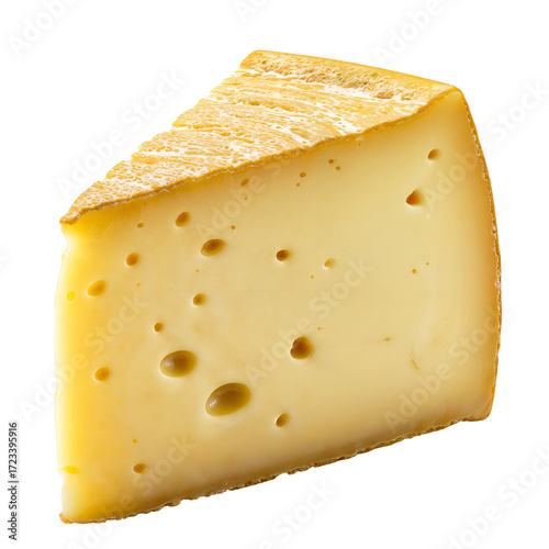 Comté French cheese, isolated on transparent background, png