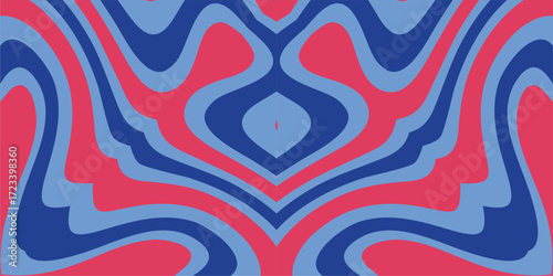 An abstract psychedelic pattern with flowing waves of vibrant blue and striking pink colors creating a mesmerizing visual experience for designers.