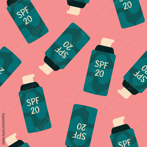 Sunscreen protection spf skin care pattern