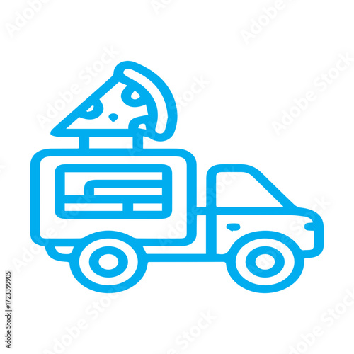 Pizza Delivery Truck Icon