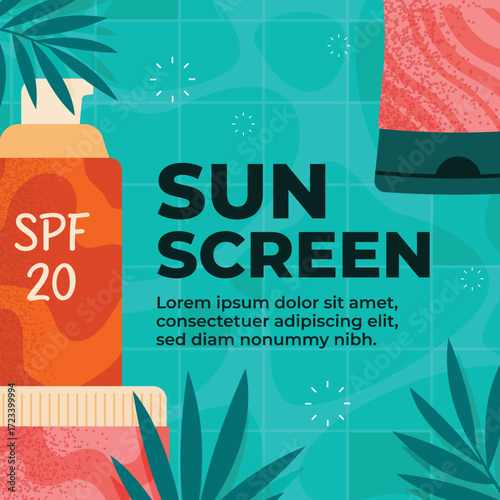 Sunscreen protection spf skin care instagram post