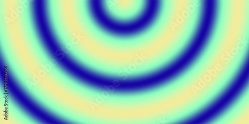 Concentric Waves of Blue and Yellow Create a Soothing and Abstract Backdrop. This Visual Design Features Gradual Transitions Between Hues.
