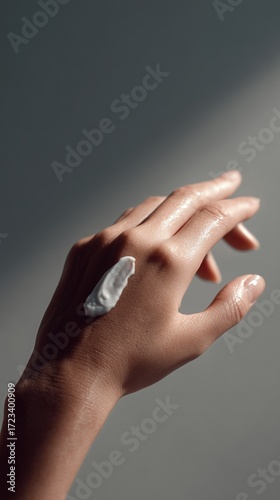 Skincare Routine, Hand cream. Hand Spreading Gentle Cream.