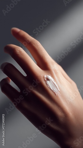 Skincare Routine, Hand cream. Hand Spreading Gentle Cream.