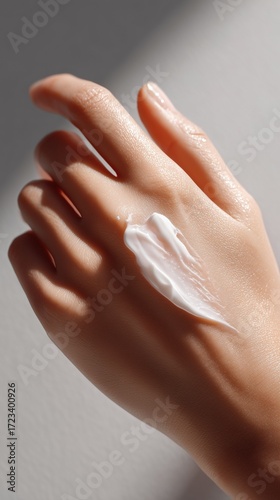Skincare Routine, Hand cream. Hand Spreading Gentle Cream.