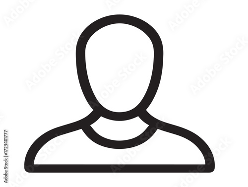 Contacts Icon in Clean Minimal 2D Vector Line Art