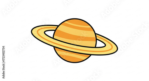 Saturn planet with rings, a celestial body in our solar system, , perfect for educational and astronomical projects