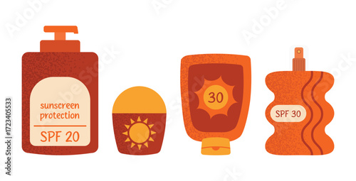 Sunscreen protection spf skin care set