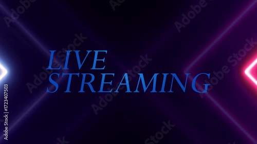 LIVE STREAMING TITLE WITH ENERGETIC ANIMATION WITH NEON BACKGROUND
