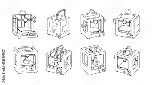 Collection of artistic sketches of decorative lanterns in various designs and styles silhouette