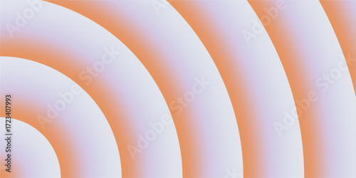 Abstract concentric circles with a soft gradient transitioning from peach to lavender showcasing a tranquil and calming visual.