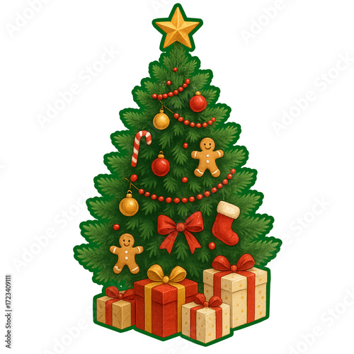 christmas tree with gifts