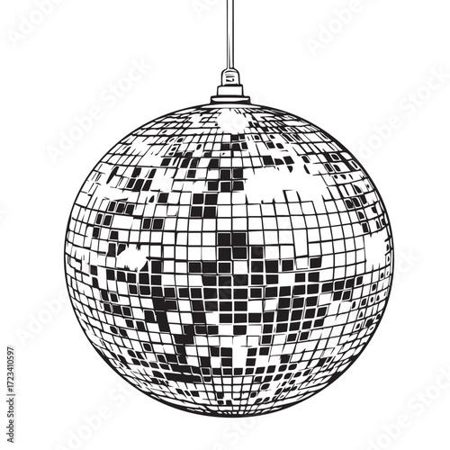 disco ball isolated on white