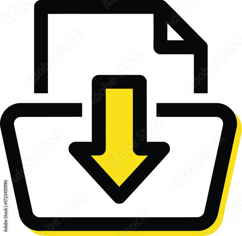Download icon representing file upload or transfer