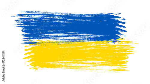 Ukrainian national flag in grunge style