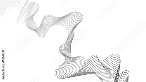 Abstract backdrop with grey wave gradient lines