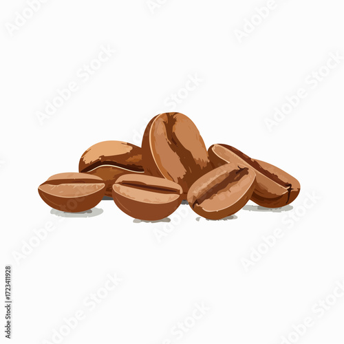 Roasted Coffee Beans: A collection of roasted coffee beans, showcasing their rich textures and inviting aroma, perfect for conveying the essence of a delicious brew.