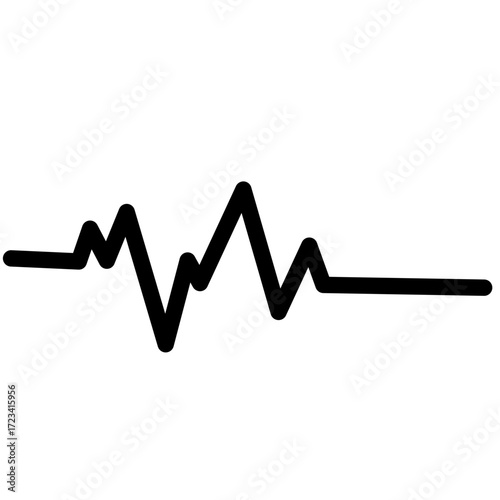 Heartbeat line icon. Heart rhytm. ECG. Electro Cardiogram. Vector illustration isolated on white background.
