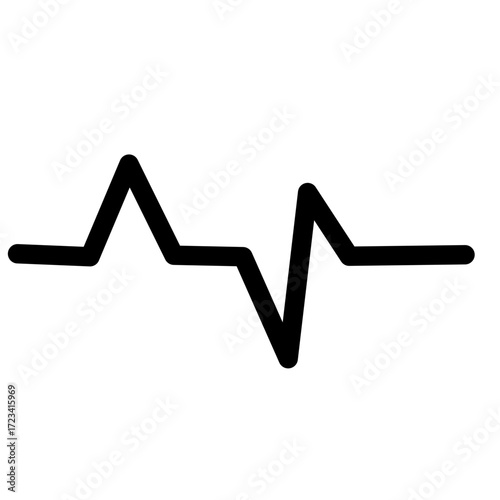 Heartbeat line icon. Heart rhytm. ECG. Electro Cardiogram. Vector illustration isolated on white background.