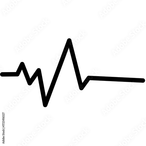 Heartbeat line icon. Heart rhytm. ECG. Electro Cardiogram. Vector illustration isolated on white background.