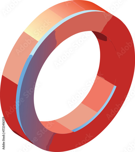 3d abstract ring shape with gradient colors icon isolated on white transparent background vector eps png jpg business people clipping path cutout 2025 2026 4k full hd poster banner label download