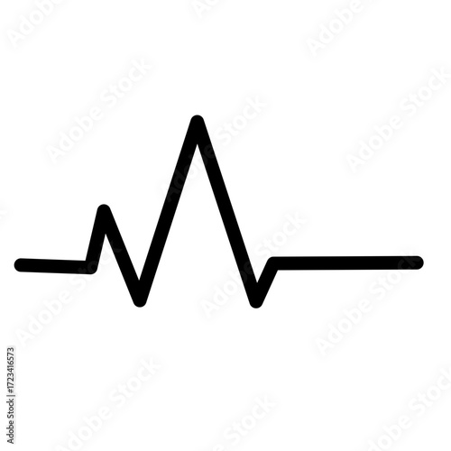 Heartbeat line icon. Heart rhytm. ECG. Electro Cardiogram. Vector illustration isolated on white background.