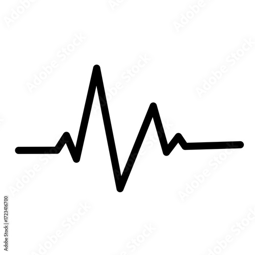 Heartbeat line icon. Heart rhytm. ECG. Electro Cardiogram. Vector illustration isolated on white background.