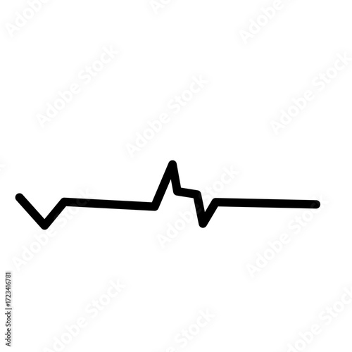 Heartbeat line icon. Heart rhytm. ECG. Electro Cardiogram. Vector illustration isolated on white background.