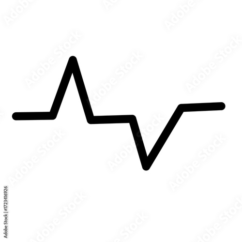 Heartbeat line icon. Heart rhytm. ECG. Electro Cardiogram. Vector illustration isolated on white background.
