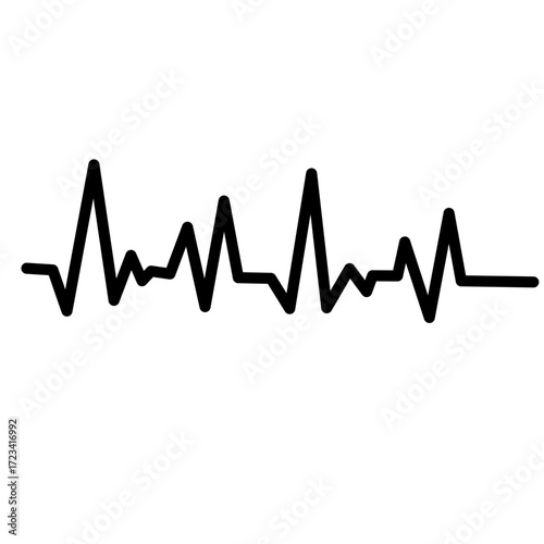 Heartbeat line icon. Heart rhytm. ECG. Electro Cardiogram. Vector illustration isolated on white background.