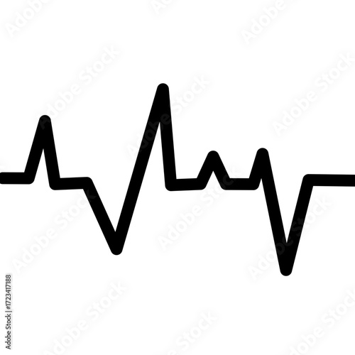 Heartbeat line icon. Heart rhytm. ECG. Electro Cardiogram. Vector illustration isolated on white background.