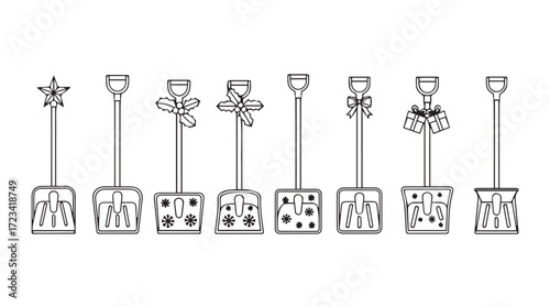 Collection of illustrated antique whisk designs with ornate handles and decorative bases silhouette