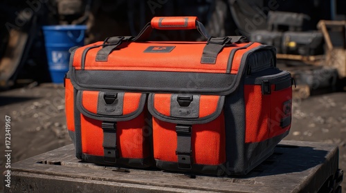 Wallpaper Mural Durable Red and Black Tool Bag for Outdoor and Workshop Use Torontodigital.ca