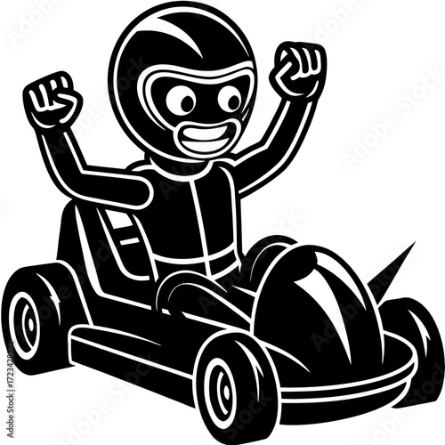 vector illustration of a racing car