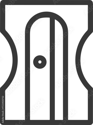Pencil sharpener icon for school supplies
