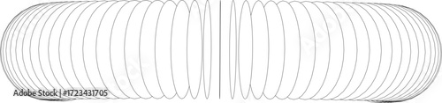 Array torus wireframe abstract shape. Three dimensional geometric loop structure for digital and futuristic design. Vector
